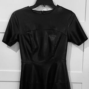 Faux Leather Mini Dress